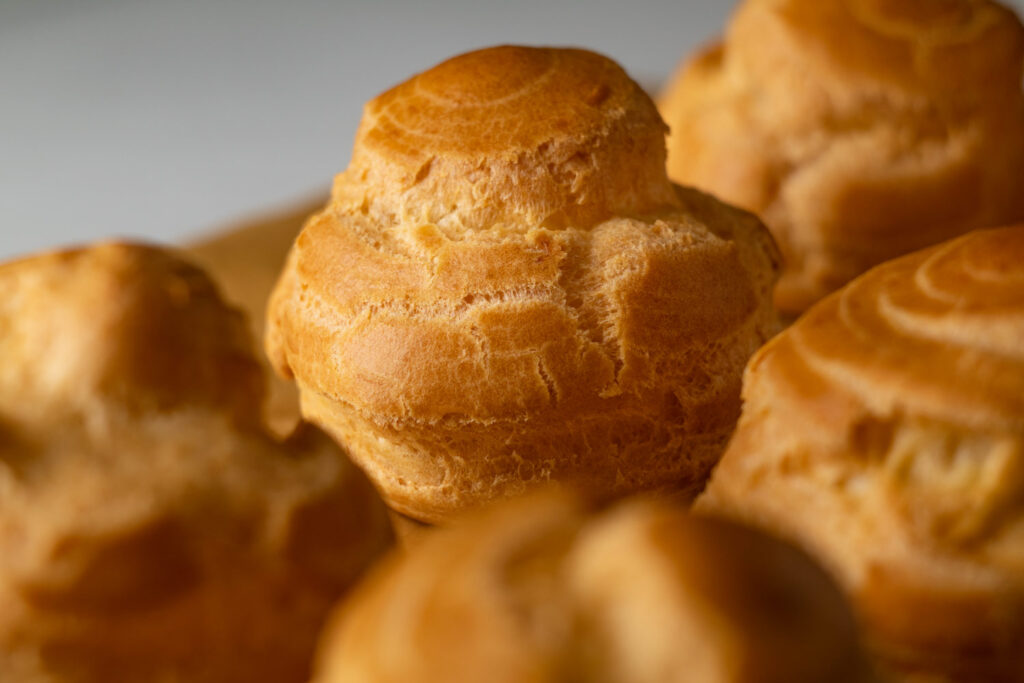 baked choux pastry that has puffed
