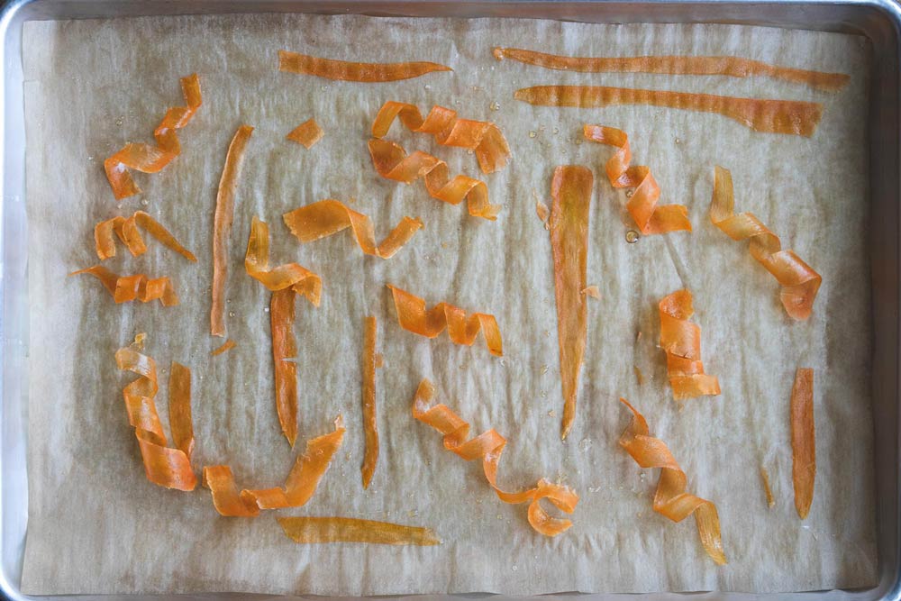 candied carrot curls