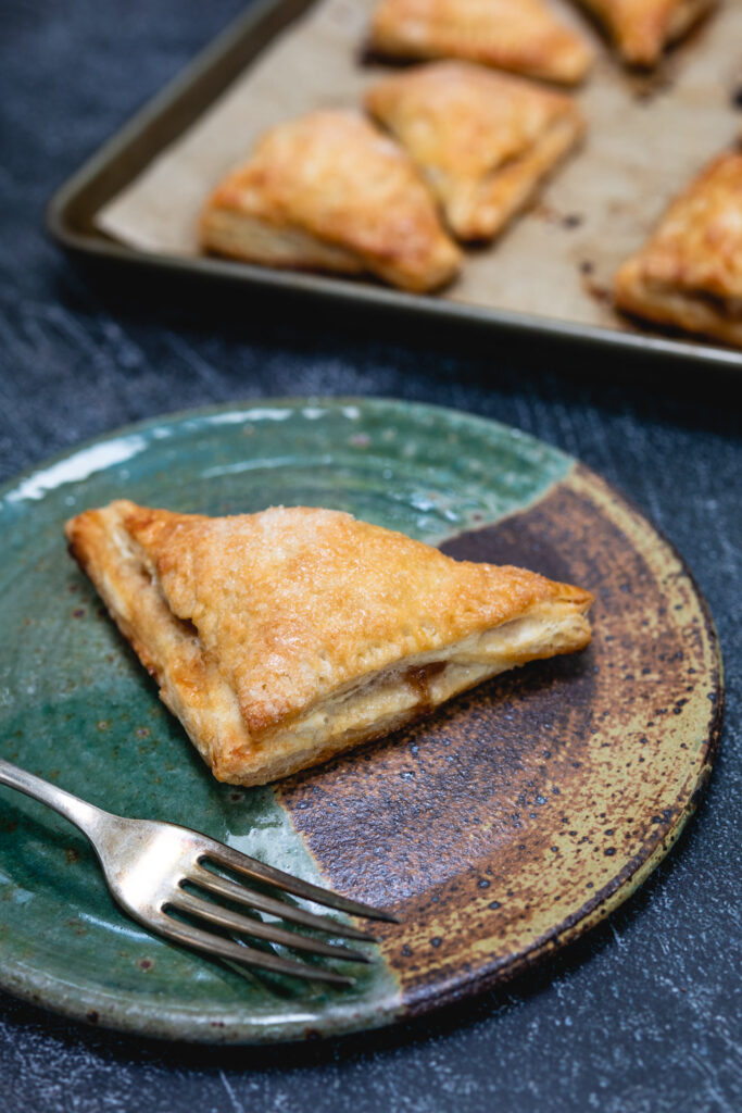 an appelflap apple turnover on a plate