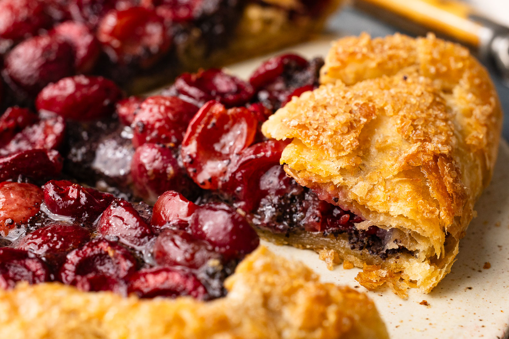 Cherry Poppy Seed Galette the Sunday Baker